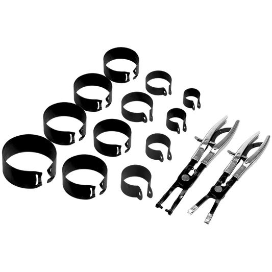 BikeService Piston Ring Compressor Set - 35mm-111mm, 1 3/8-4 3/8 Inch - BS3032