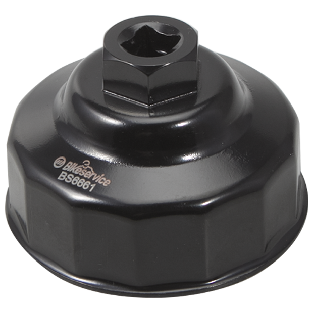 BikeService Cup Oil Filter Wrench - 65mm, 14 Flute - BS6661