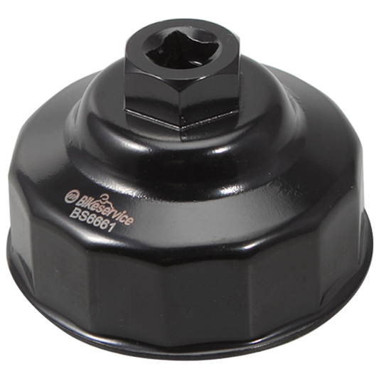 BikeService Cup Oil Filter Wrench - 65mm, 14 Flute - BS6661