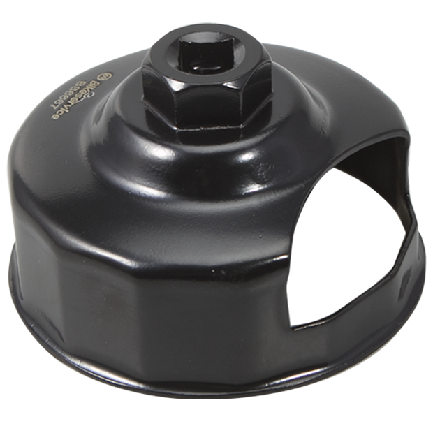 BikeService Cup Oil Filter Wrench With Window - 76mm, 14 Flute - BS6667