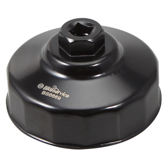 BikeService Cup Oil Filter Wrench - 80mm, 15 Flute - BS6669