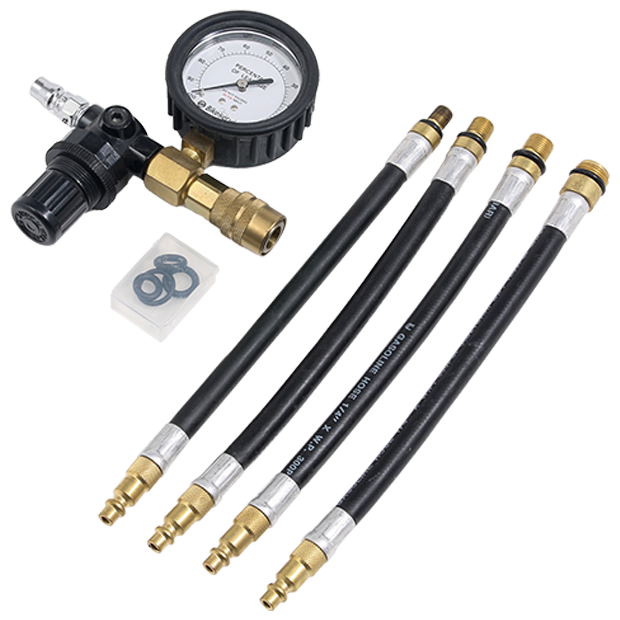 BikeService Cylinder Leakdown Test Kit - 70 - 160 PSI, M10x1.0, M12x1.25, M14x1.25, M18x1.25 - BS8002