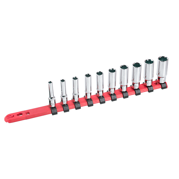 BikeService Socket Set 10 Piece 1/4 Inch Drive 10 Piece - 5, 6, 7, 8, 9, 10, 11, 12, 13, 14mm - BS9200