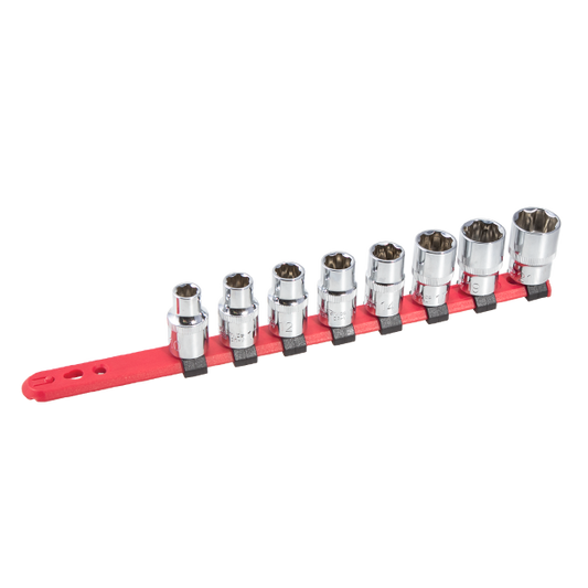 BikeService Socket Set 8 Piece - 10, 11, 12, 13, 14, 17, 19, 21mm - BS9202