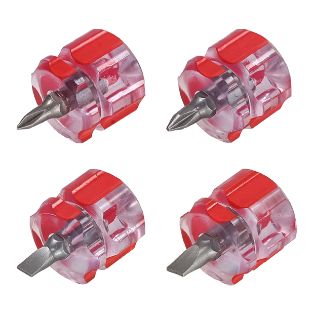 BikeService Screwdriver Set Stubby 4 Piece - PH1, PH2, 5mm, 6mm - BS9621