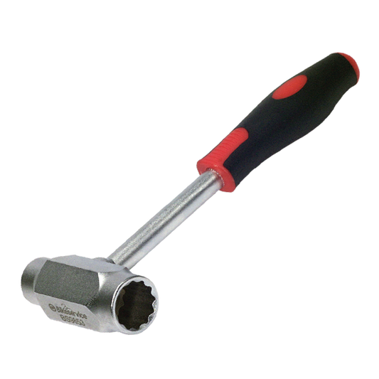 BikeService Pulley Nut Wrench Dual End - 14, 17mm, 12 Point - BS9853