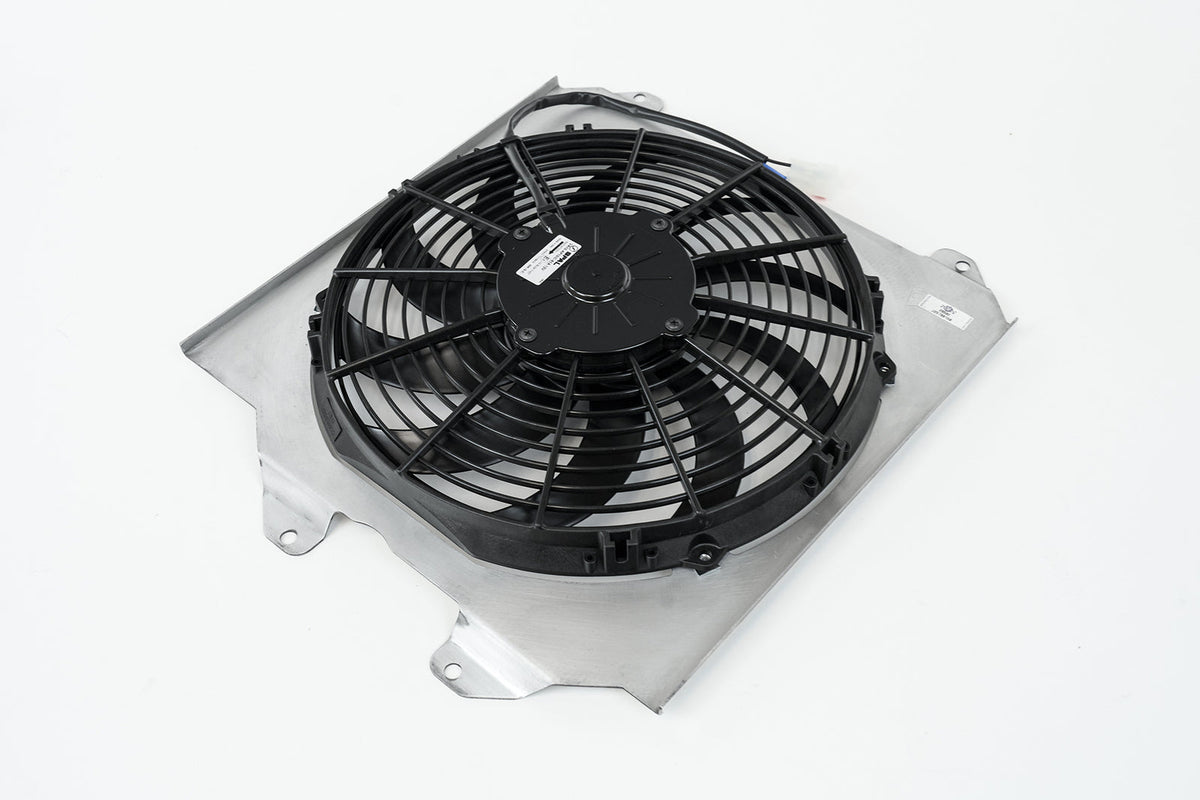 CSF Racing 2-Row 42mm Race Spec Aluminium Half Radiator w/Fan Shroud - Honda Civic EG EK 91-00/Mitsubishi Evo 7-9