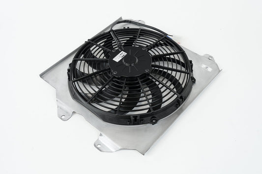 CSF Racing 2-Row 42mm Race Spec Aluminium Half Radiator w/Fan Shroud - Honda Civic EG EK 91-00/Mitsubishi Evo 7-9