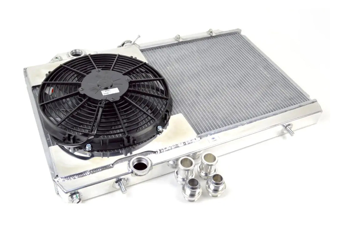 CSF Racing 1-Row 31mm Ultra High Performance Aluminium Radiator w/12" Fan & Shroud - Mitsubishi Evo 7-9