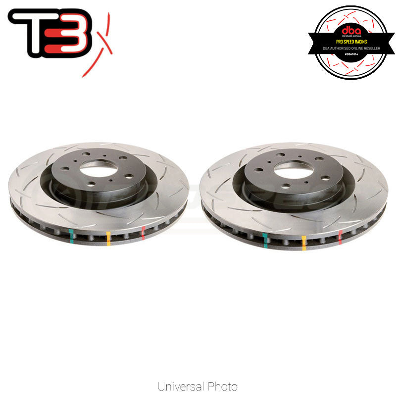 DBA T3 4000 Slotted Rotors PAIR Rear DBA43343S