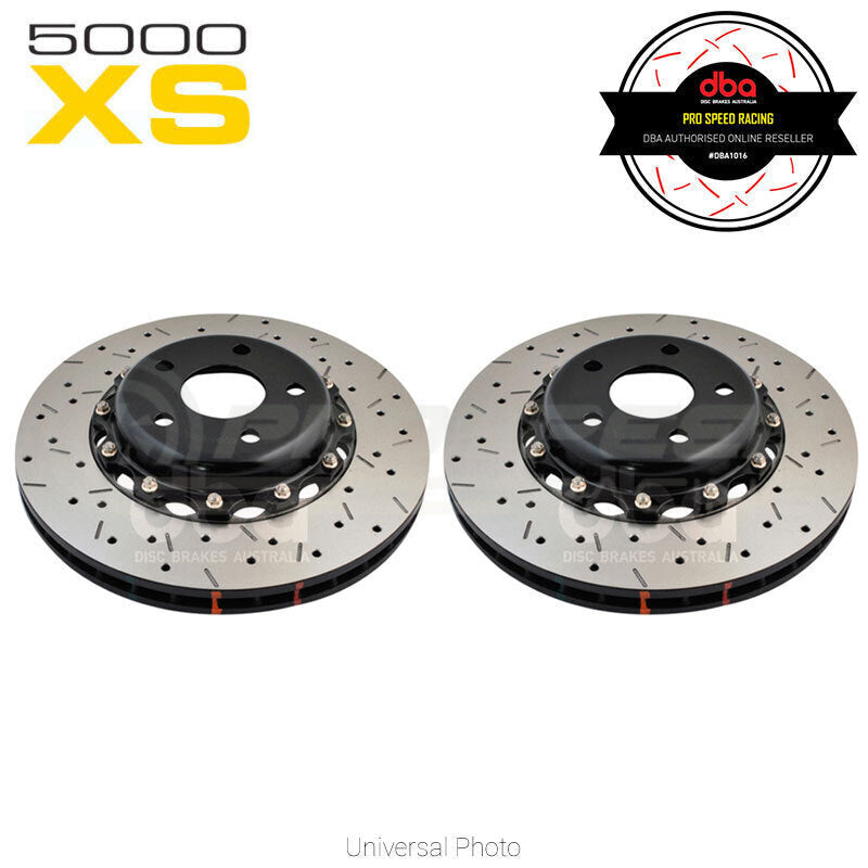 DBA 5000 XD 2-Piece Drilled Dimpled Rotors Pair