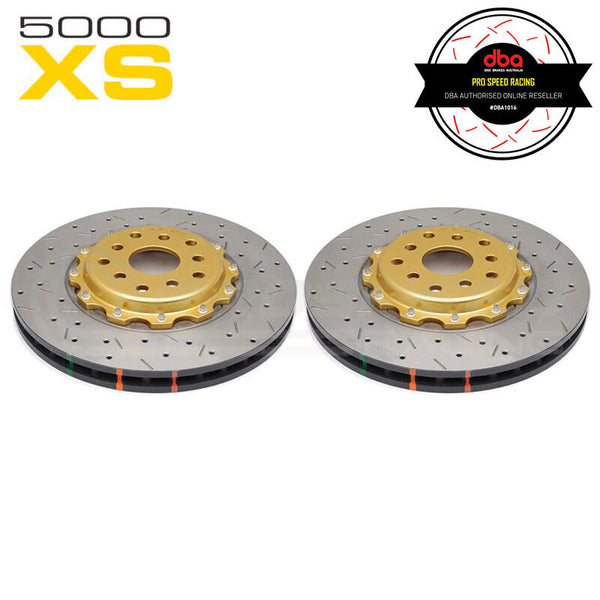 DBA 5000XS Gold 2-Piece Slotted Front Rotors Pair