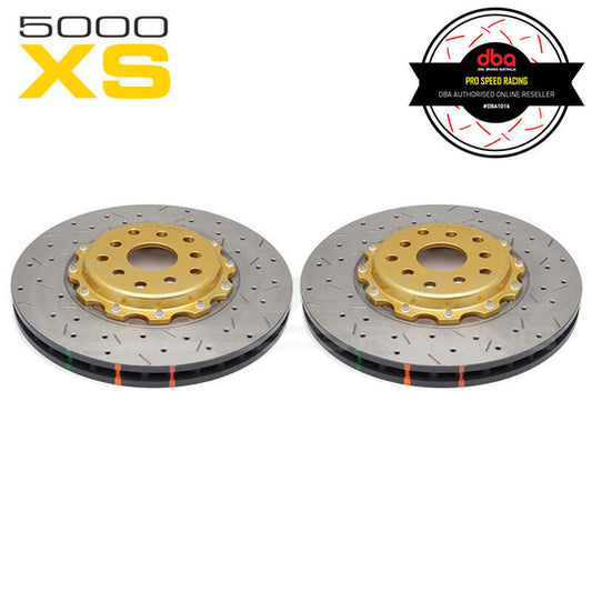 DBA 5000XS Gold 2-Piece Slotted Front Rotors Pair