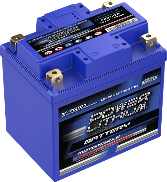 Power Lithium Deep Cycle 12.8V 18AH 720CCA Motorcycle Battery - LFP30CL-B