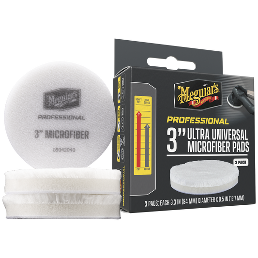 Meguiar's 3 INCH UNIVERSAL MICROFIBER PADS - 3 PACK