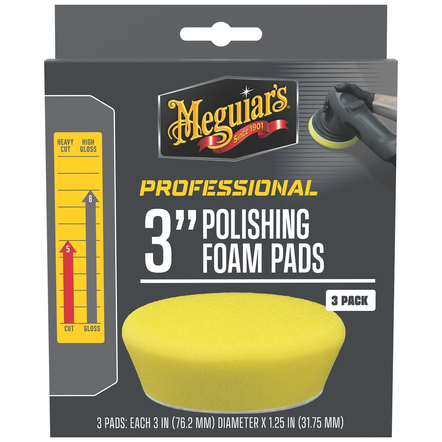 Meguiar's 3 INCH FOAM POLISHING PADS - 3 PACK
