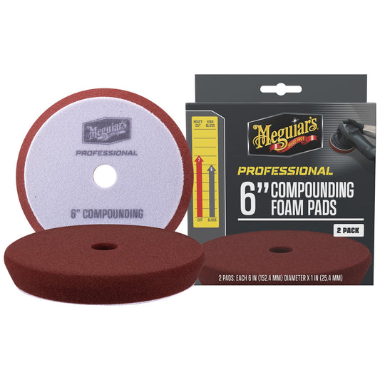 Meguiar's 6 INCH COMPOUNDING FOAM PADS - 2 PACK