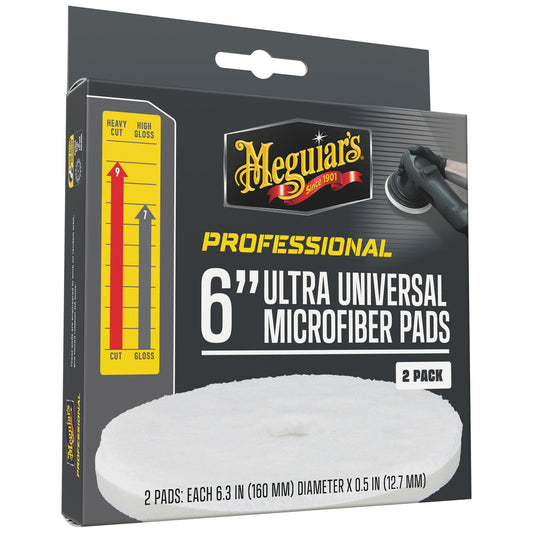 Meguiar's 6 INCH UNIVERSAL MICROFIBER PADS - 2 PACK
