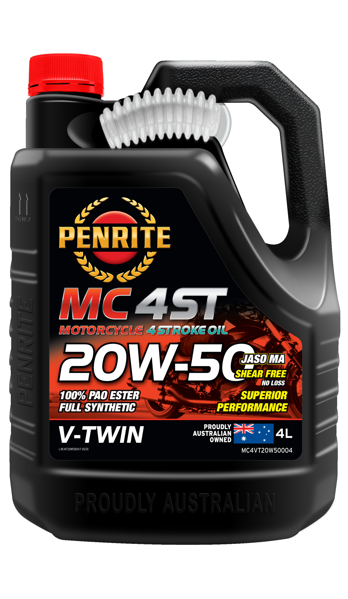 Penrite MC-4 V Twin 20W-50 Motorcycle Oil 4 Litre