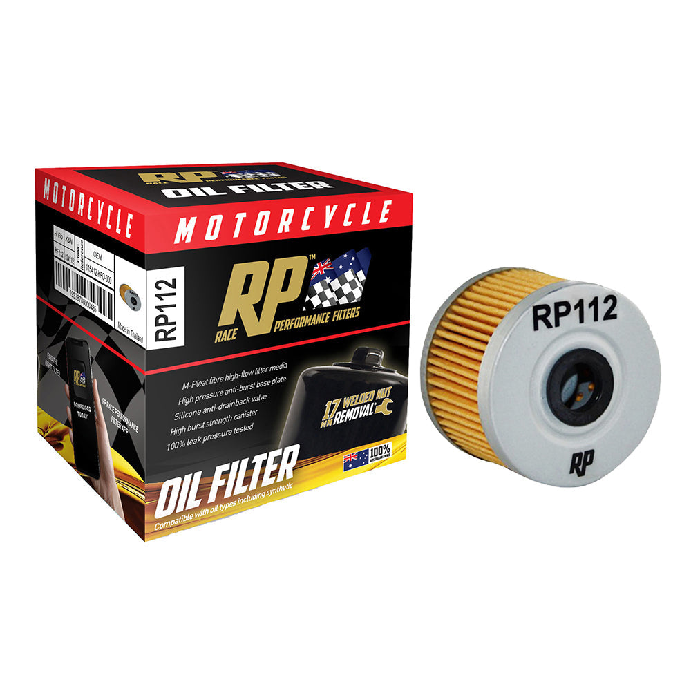 Race Performance Motorcycle Oil Filter RP112