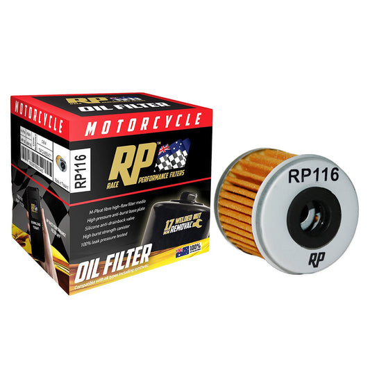 Race Performance Motorcycle Oil Filter RP116