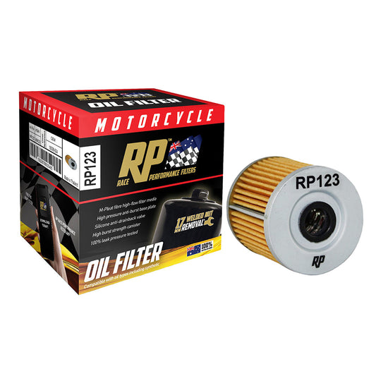 Race Performance Motorcycle Oil Filter RP123