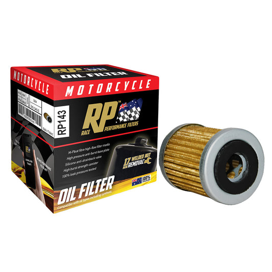 Race Performance Motorcycle Oil Filter - RP143