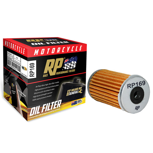 Race Performance Motorcycle Oil Filter - RP169