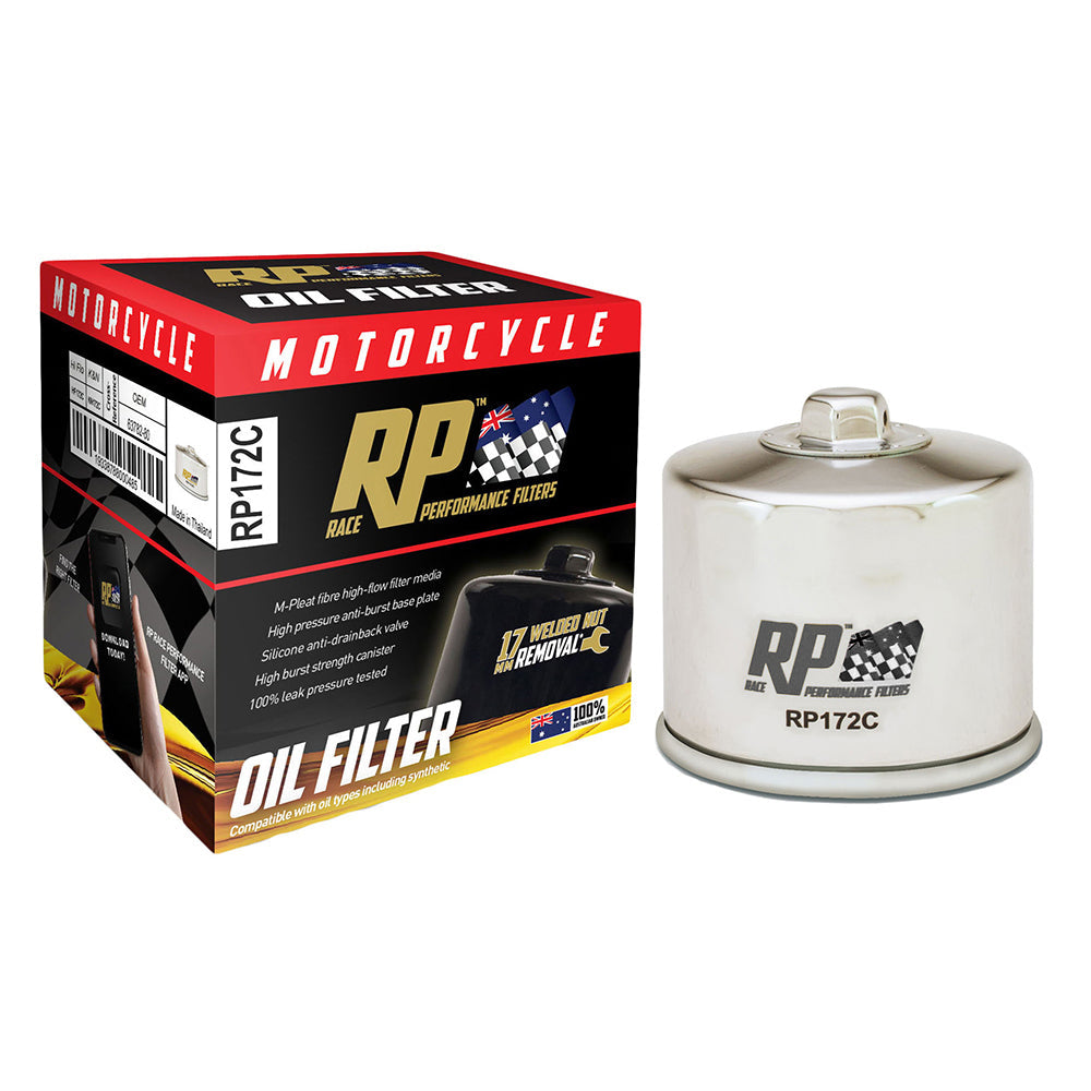 Race Performance Motorcycle Oil Filter - RP172C