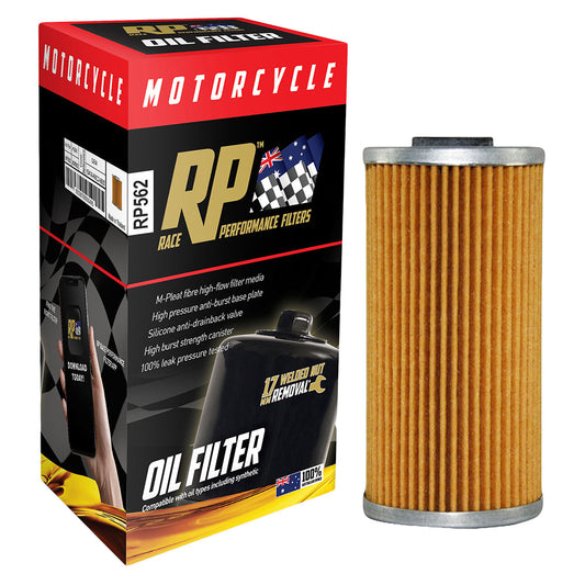 Race Performance Motorcycle Oil Filter - RP562