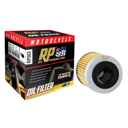 Race Performance Motorcycle Oil Filter RP563