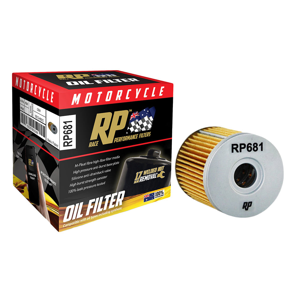 Race Performance Motorcycle Oil Filter RP681