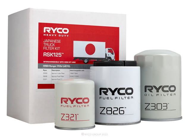 Ryco Heavy Duty Service Kit RSK125 Hino Ranger FC3J J07C
