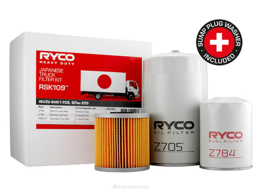Ryco Heavy Duty Service Kit RSK109 Isuzu FRR32 FSR32 FTR32 FVD32 FRV32 Ryco part RSK109 automotive filter service kit