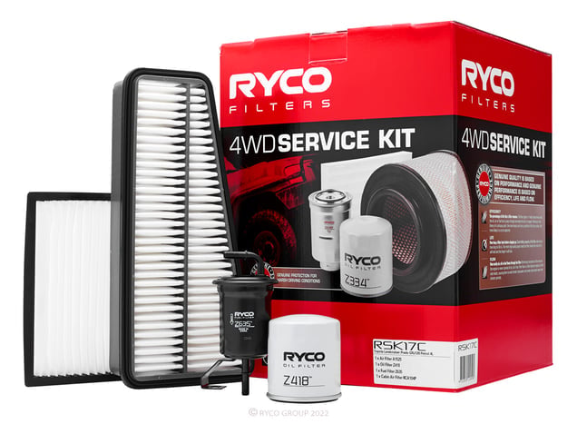 Ryco 4WD Filter Service Kit RSK17C Toyota LandCruiser Prado GRJ120 Ryco part RSK17C automotive filter service kit