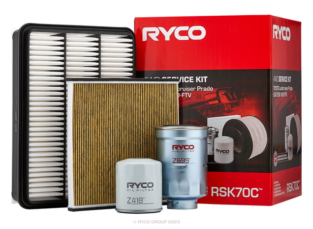 Ryco 4WD Filter Service Kit RSK70C Toyota LandCruiser Prado KDJ120R