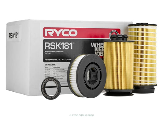Ryco Heavy Duty Service Kit RSK181 Fuso Canter 4P10T Ryco part RSK181 automotive filter service kit