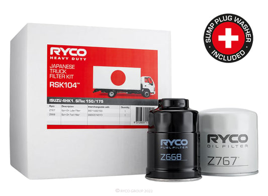 Ryco Heavy Duty Service Kit RSK104 Isuzu NPR75 NPS75 NQR75 Ryco part RSK104 automotive filter service kit
