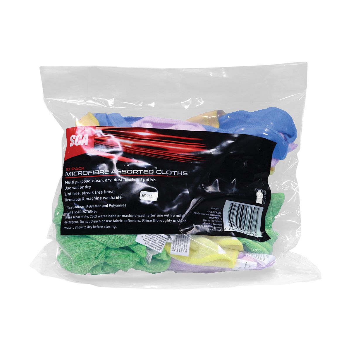 SCA Microfibre Cloths Assorted 10 Pack