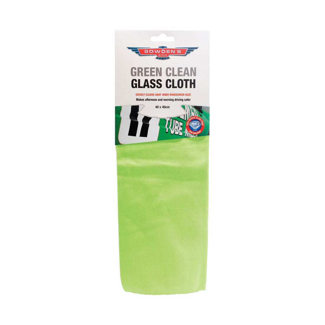 Bowden's Own Green Clean Glass Cloth 400mm x 400mm