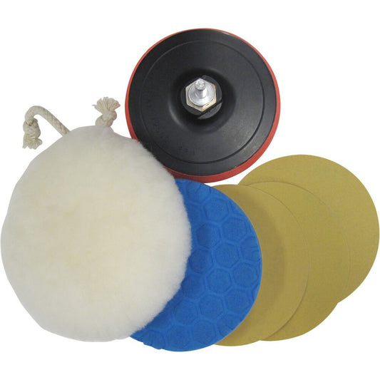 ToolPRO 6 in 1 Sanding and Polishing Kit 125mm