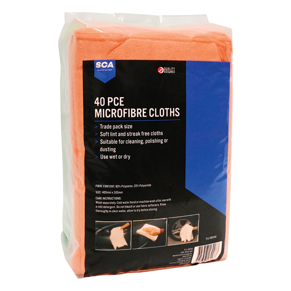 SCA Microfibre Cloths Trade 40 Pack