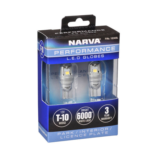 Narva 12V T10 Wedge LED Globes (2) | Narva 18240BL