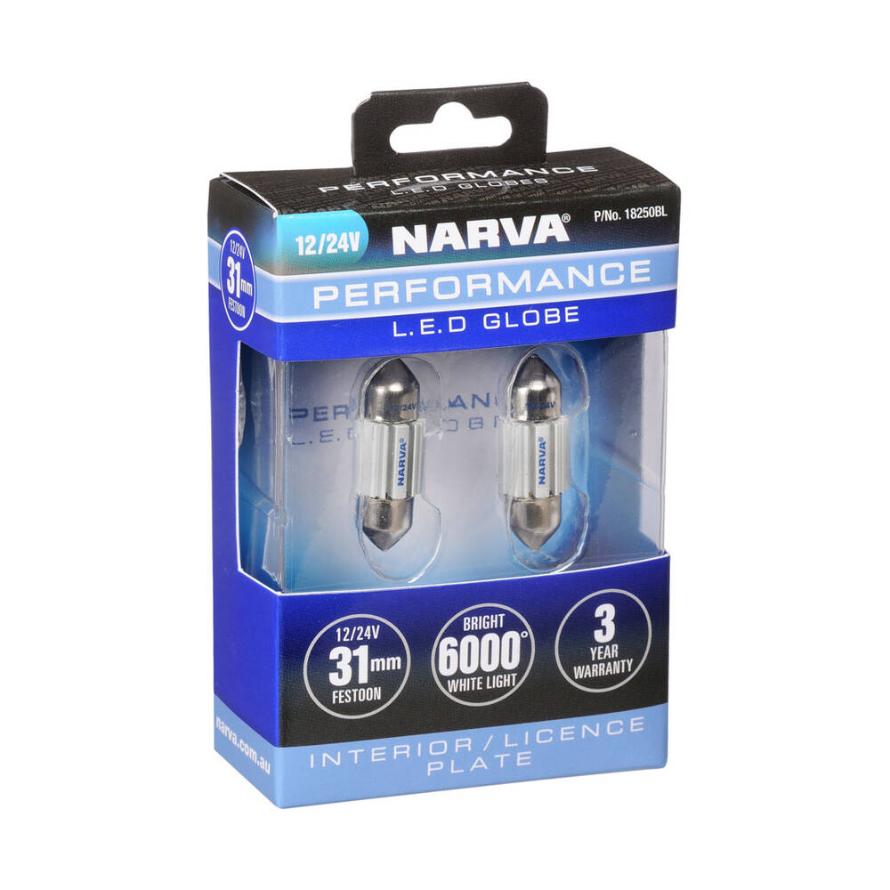 Narva 12/24V 31mm Festoon LED Globes | Narva 18250BL