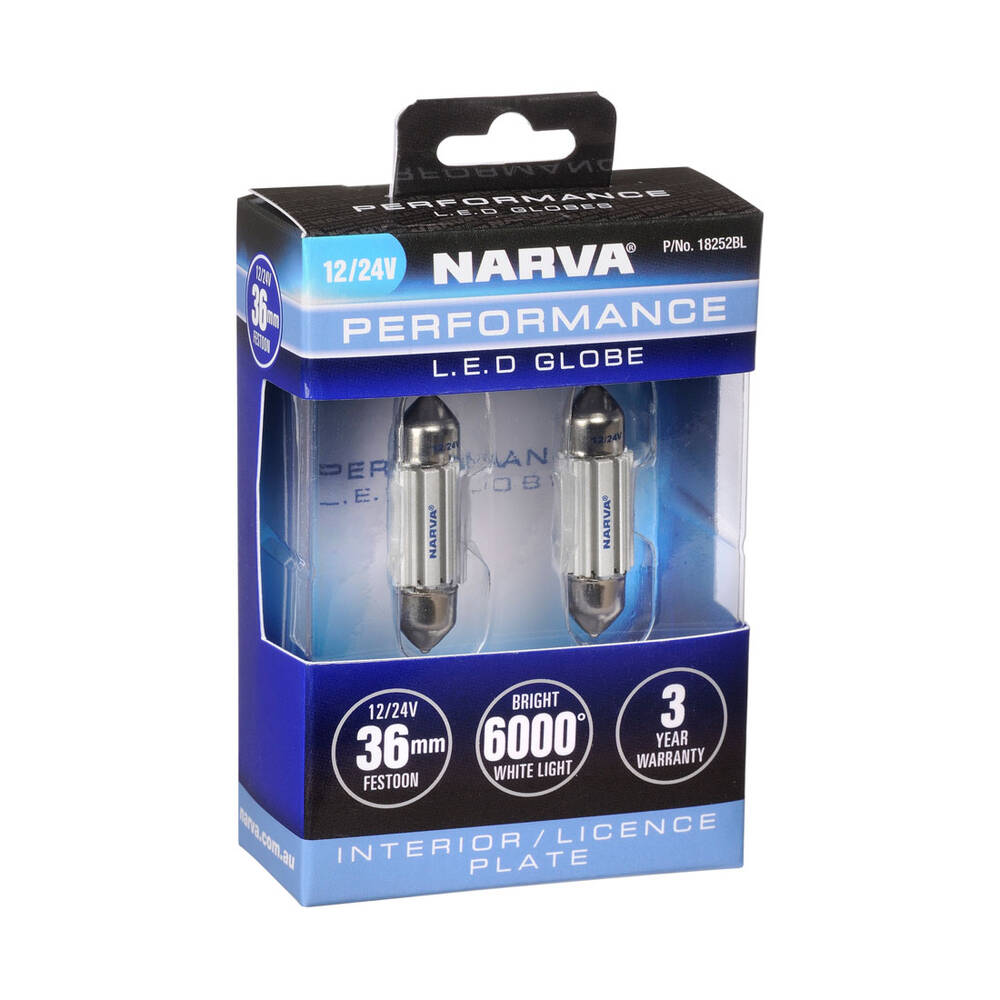 Narva 12/24V 36mm Festoon LED Globes | Narva 18252BL