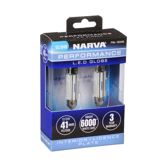 Narva 12/24V 41mm Festoon LED Globes | Narva 18254BL