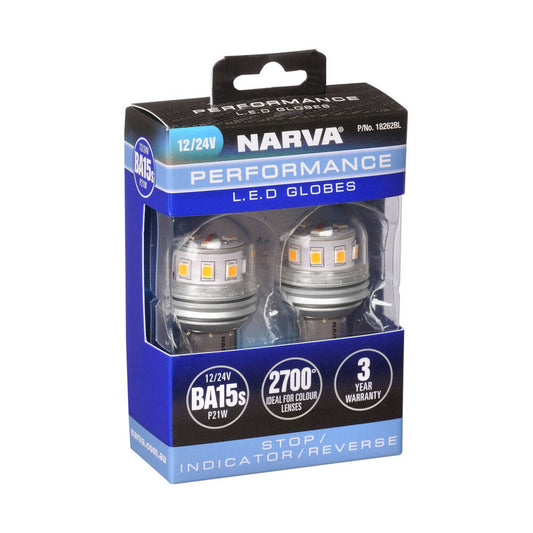 Narva 12/24V BA15S P21W LED Globes | Narva 18262BL