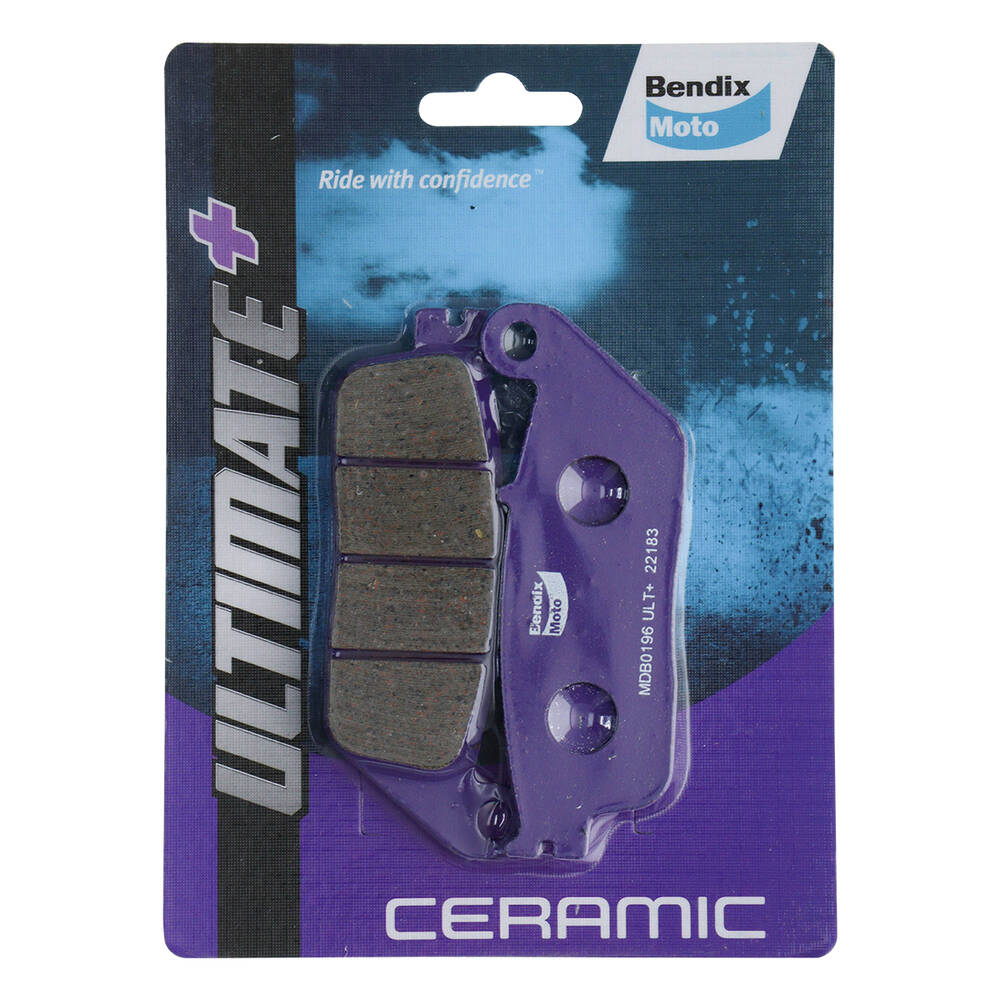 Bendix Ultimate+ Motorcycle Disc Brake Pads - MDB0196-ULT+