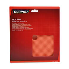 ToolPRO 200mm Medium Foam Polishing Pad Orange