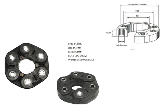 Tailshaft Coupling To Suit Holden Commodore VF 03/2013-12/2017